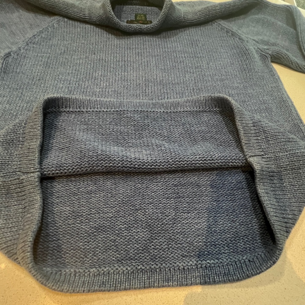 J. Crew 1988 Rollneck Sweater Heathered Sky Blue Size Men’s Small Excellent Cond - Picture 6 of 15